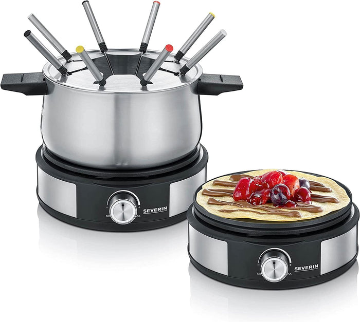 2 in 1 Fondue & Crepe Maker - 1500W Outlet 2 in 1 Fondue & Crepe Maker - 1500W 2 in 1 Fondue & Crepe Maker - 1500W SEVERIN