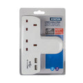 2 Way Cable-Free Socket With 2 USB Ports
