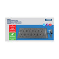 8 Way 2Mtr Extension Socket Individually Switched With Neon Indicator