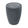 Addis Rattan 5L Bathroom Bin Charcoal 517488