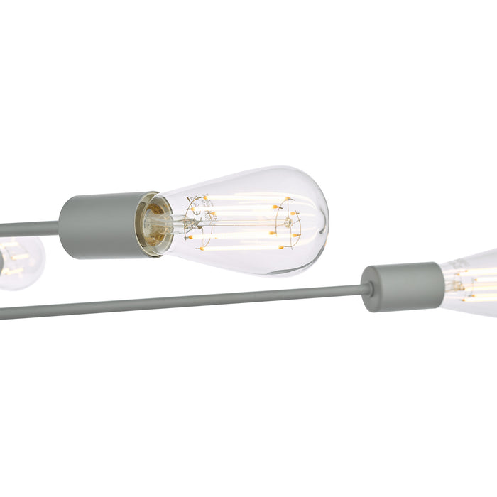 Alana 6 Light Armed Fitting Matt Grey<br>Matt Grey