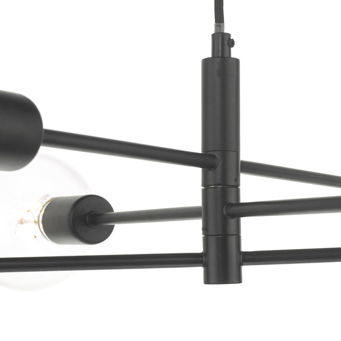 Alana 6 Light Pendant Black<br>Matt Black