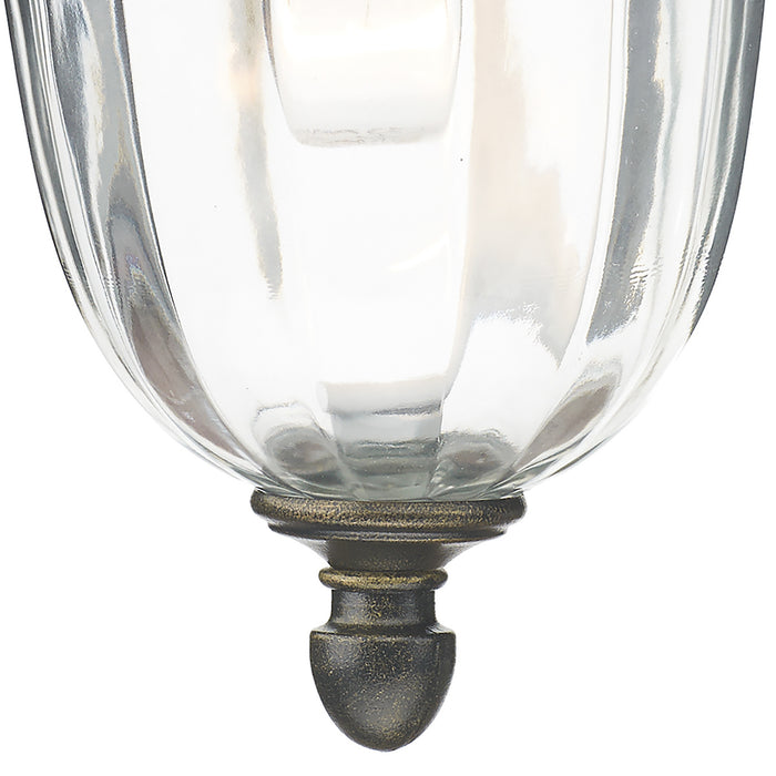 Aldgate Outdoor Wall Light Black/Gold Glass IP44<br>Matt Black Gold