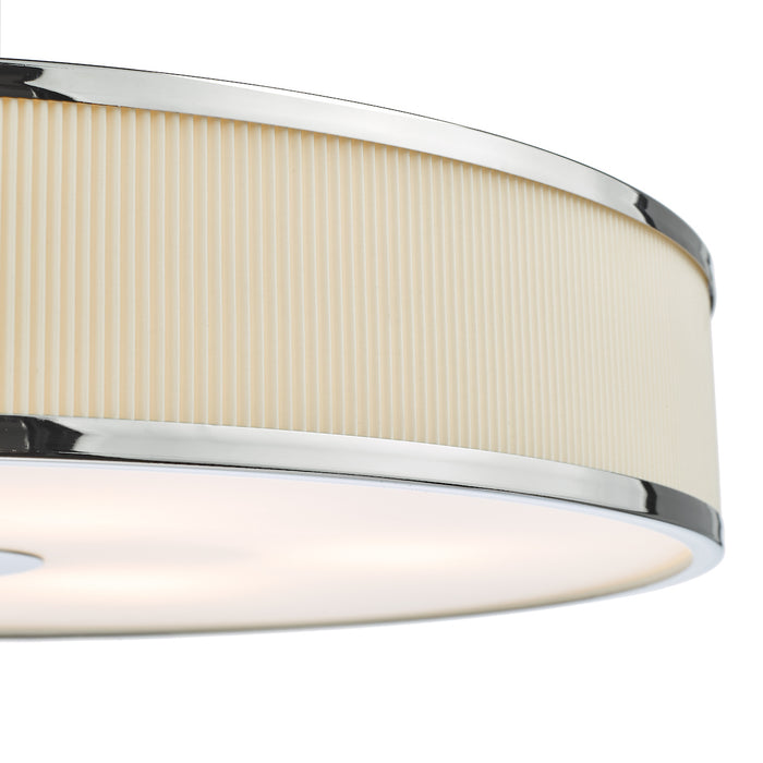 Alvaro 6 Light Single Pendant Polished Chrome Ivory<br>Polished Chrome