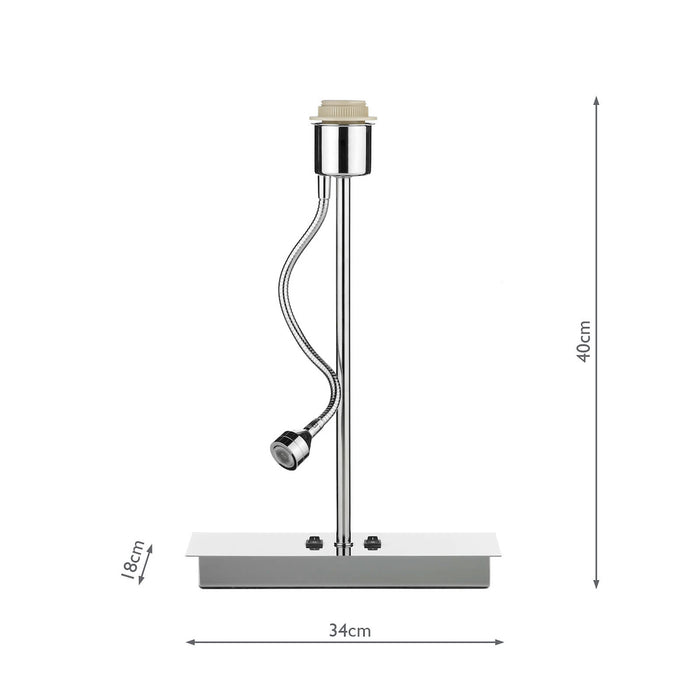 Amalfi Table Lamp Polished Chrome LED Base Only<br>Polished Chrome