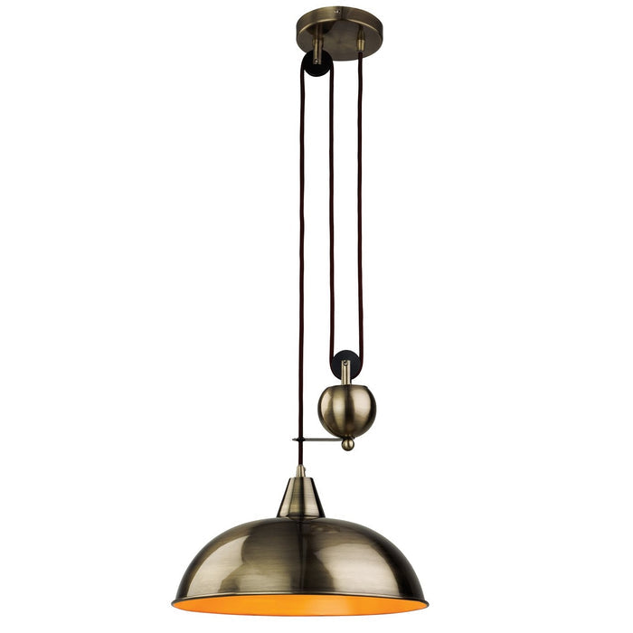 Antique Brass Rise and Fall Pendant