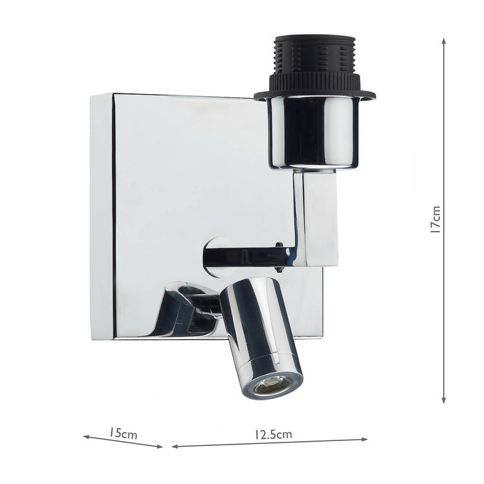 Anvil Wall Bracket Polished Chrome LED Bracket Only<br>Polished Chrome