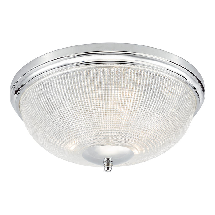 Arbor Bathroom 3 Light Flush Polished Chrome & Glass IP44<br>Polished Chrome