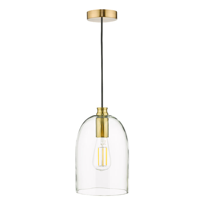 Archie Pendant Satin Bronze Glass<br>Glass