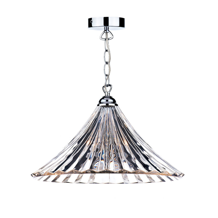 Ardeche 1 Light Large Pendant Clear Glass Polished Chrome<br>Polished Chrome