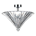 Ardeche 3 Light Flush Polished Chrome<br>Glass