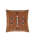 Arlo Embellished Cushion Brown - Feather Filled