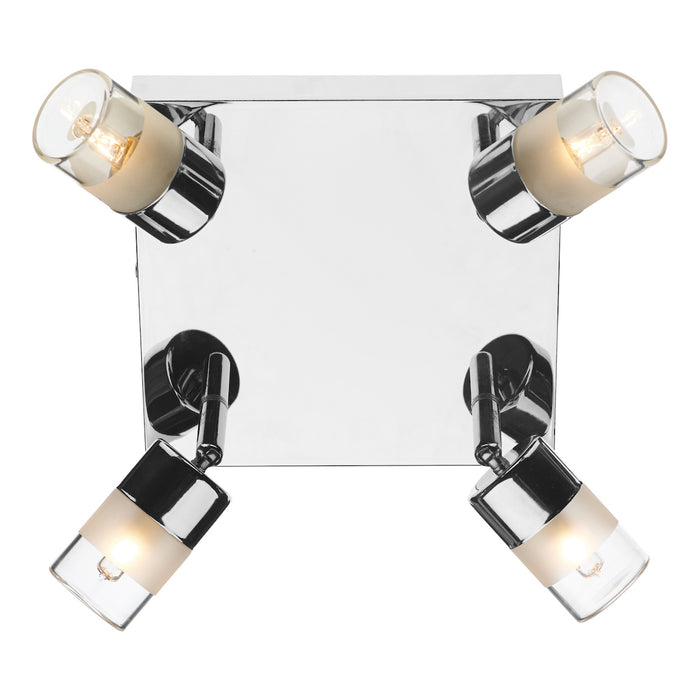 Artemis Bathroom 4 Light Spotlight Polished Chrome Glass IP44<br>Polished Chrome