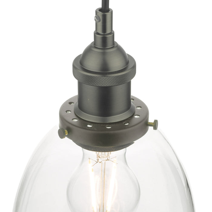 Arvin Pendant Antique Chrome & Glass<br>Antique Chrome