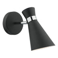 Ashworth Single Wall Spotlight Matt Black Polished Chrome<br>Matt Black