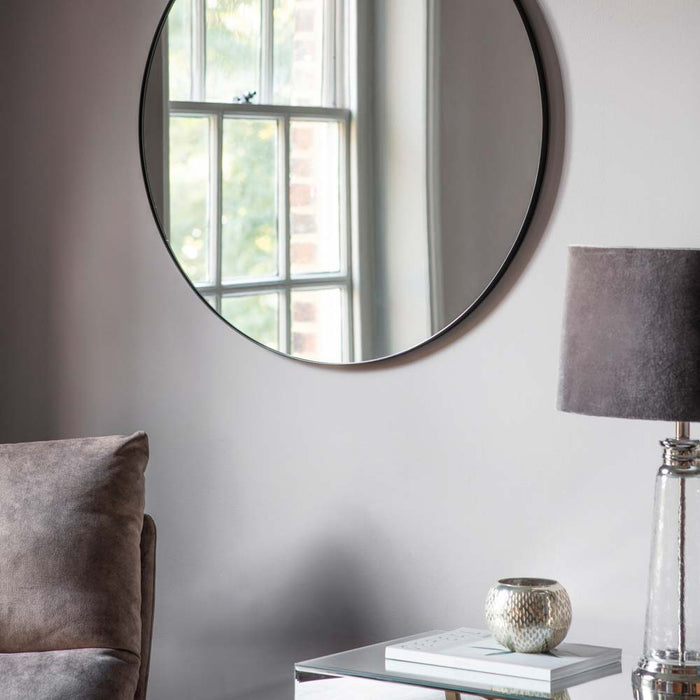 Attard Round Mirror Black