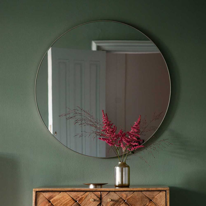 Attard Round Mirror Silver