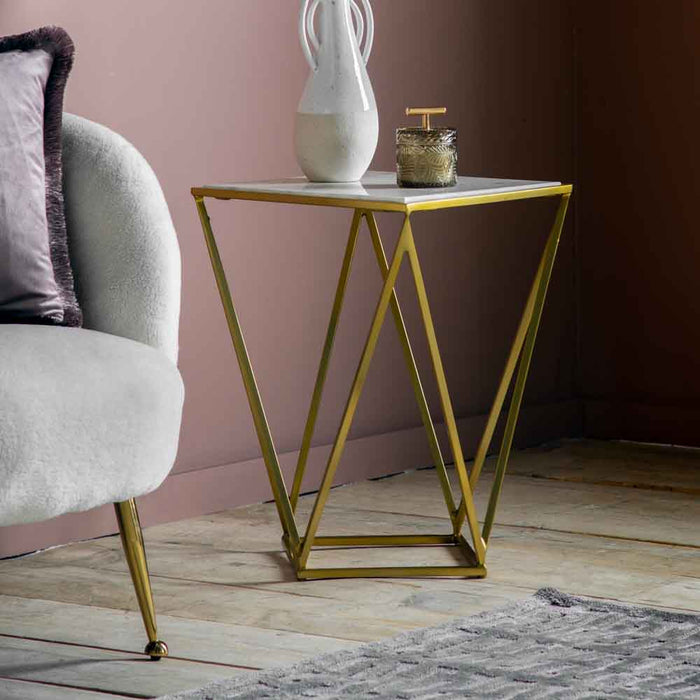 Austin Side Table Gold