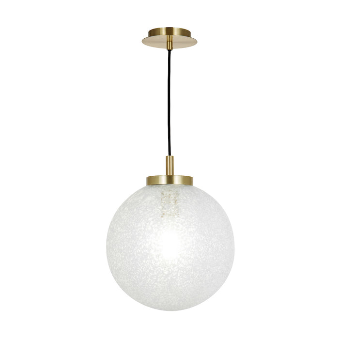 Avari 1 Light Pendant Satin Brass And Clear Frosted Glass<br>Frosted Glass