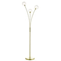 Avari 3 Light Floor Lamp Satin Brass Glass<br>Satin Brass