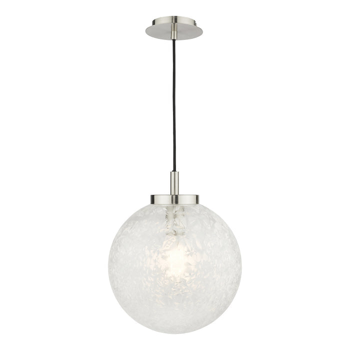 Avari Pendant Satin Nickel Frosted Glass<br>Satin Nickel