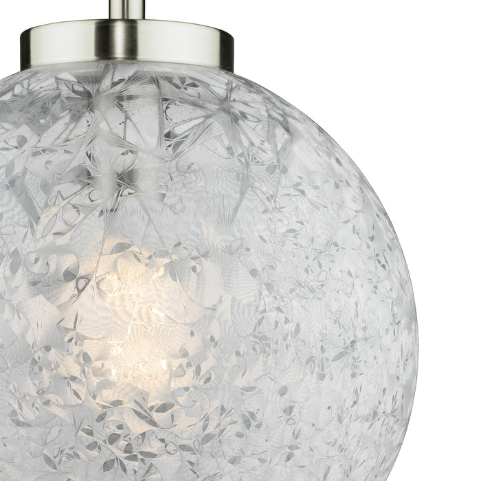Avari Pendant Satin Nickel Frosted Glass<br>Satin Nickel