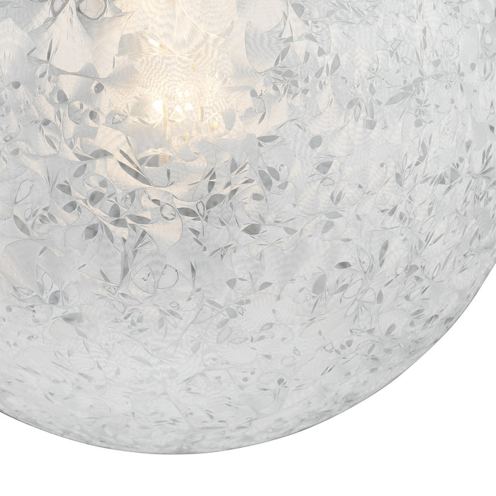 Avari Pendant Satin Nickel Frosted Glass<br>Satin Nickel
