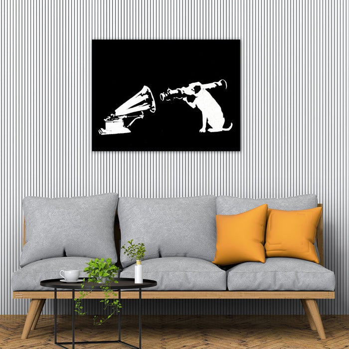 Banksy, Gramophone Dog, Graffiti