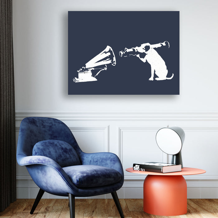 Banksy, Gramophone Dog, Graffiti
