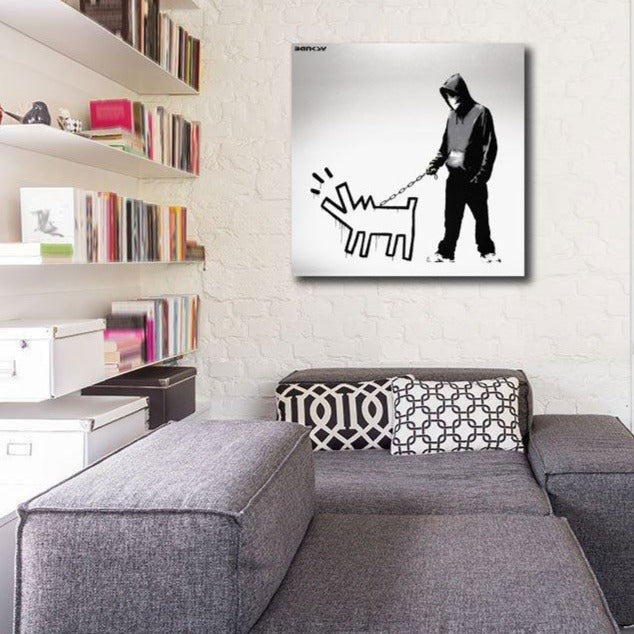 Banksy Keith Haring Dog, Graffiti