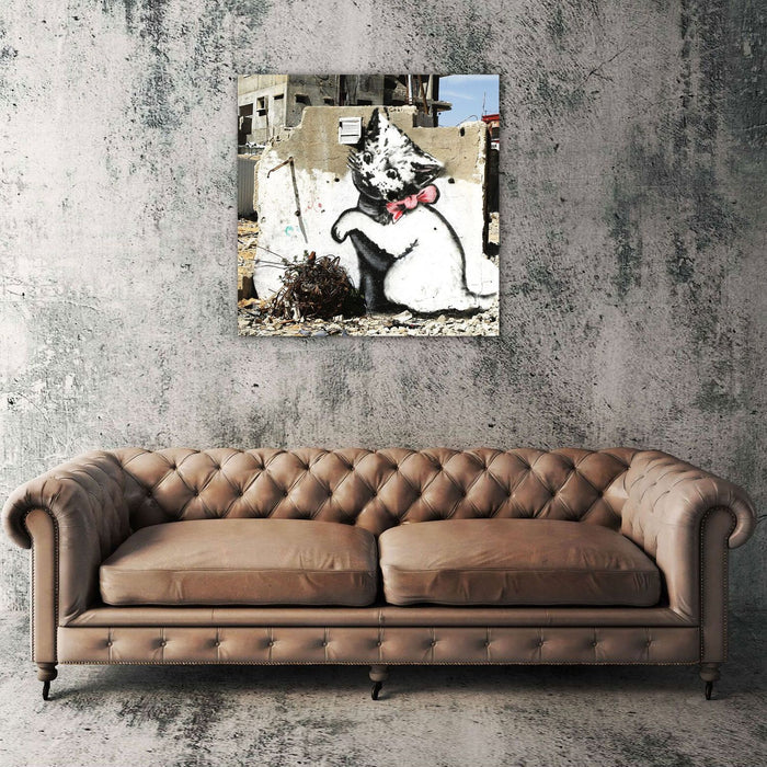 Banksy Palestine Kitten in Gaza, Graffiti