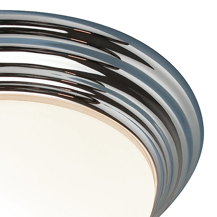 Barclay Large Bathroom Flush Polished Chrome Opal Glass IP44<br>Polished Chrome