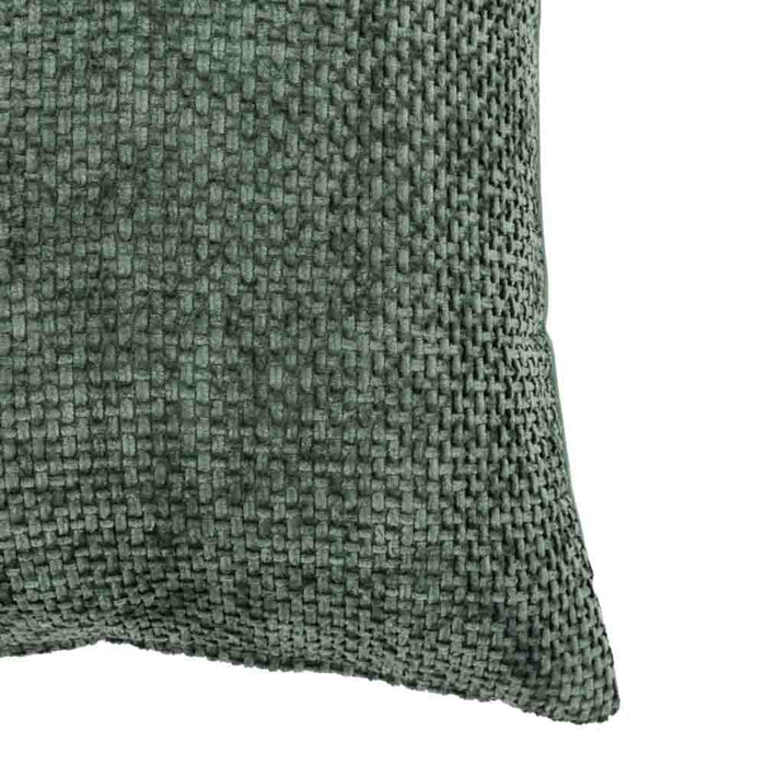 Basketweave Chenille Cushion Olive (2 Pack) - Poly Filled
