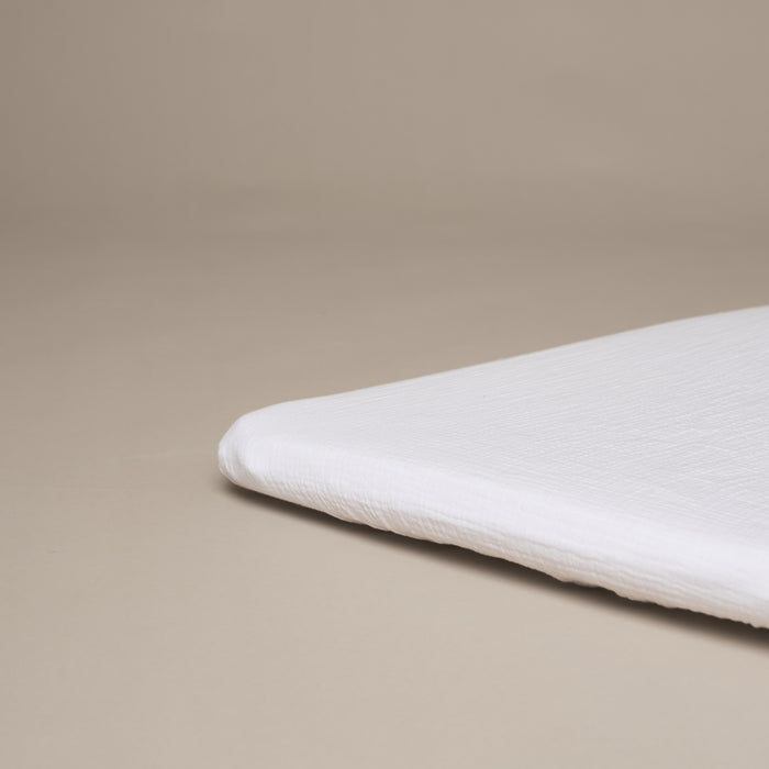 Bedside Crib Muslin Fitted Sheet - White