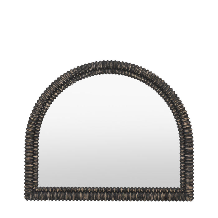 Belgravia Arch Overmantle Mirror Black Wash