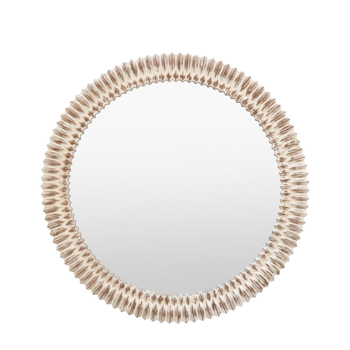 Belgravia Round Mirror White Wash 900mm