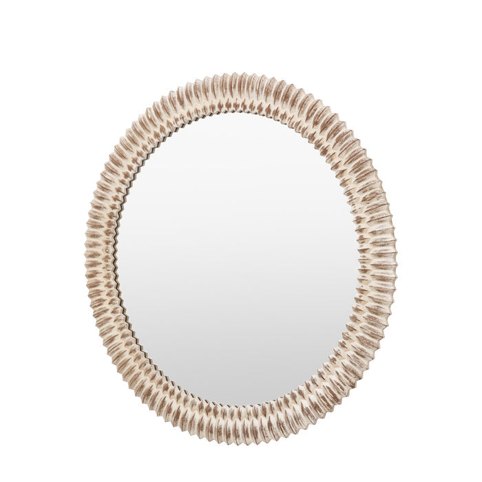 Belgravia Round Mirror White Wash 900mm