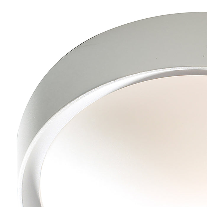 Beta Bathroom Flush White Acrylic &amp; Opal Glass IP44White