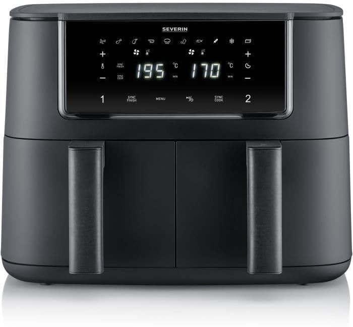 Black Line "Dual" Air Fryer 8L 2850W Outlet Black Line "Dual" Air Fryer 8L 2850W Black Line "Dual" Air Fryer 8L 2850W SEVERIN