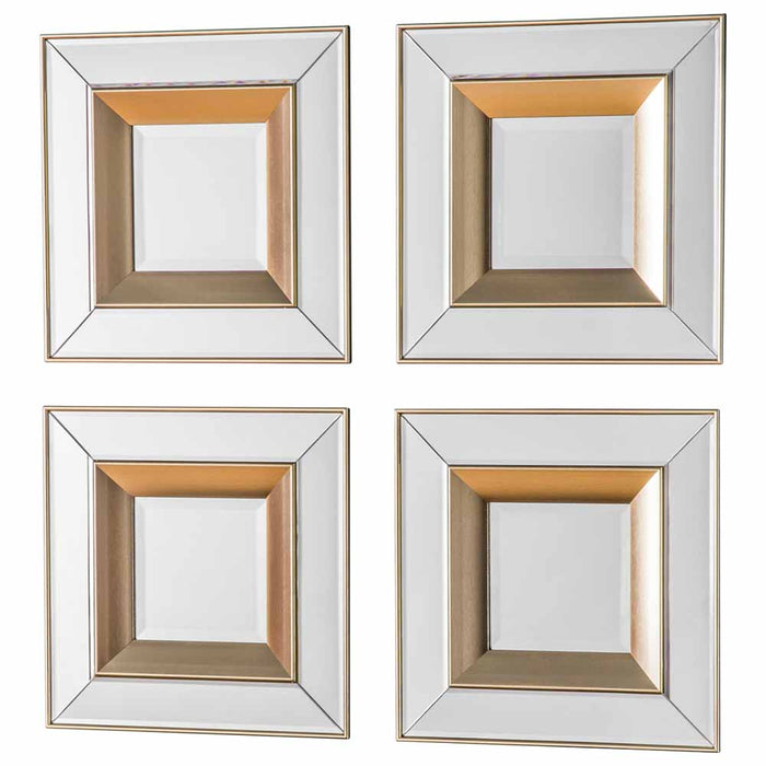 Bodensee Mirror Square Gold / Silver (4 Pack)