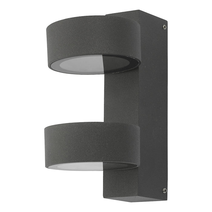 Bohdan Outdoor 2 Light Wall Light Matt Grey IP65 LED<br>Matt Grey