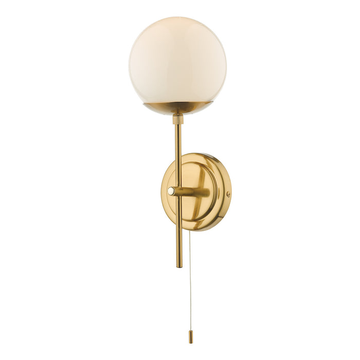 Bombazine Wall Light Natural Brass Opal Glass<br>Natural Solid Brass