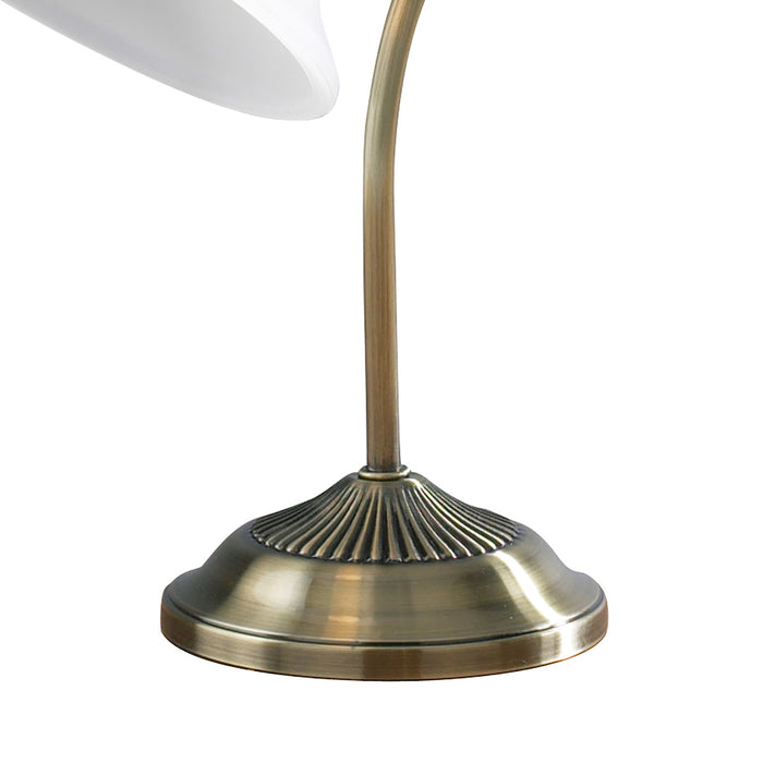 Boston Table Lamp Antique Brass Opaque Glass<br>Antique Brass