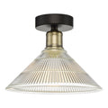 Boyd 1 Light Flush Antique Brass with Glass Shade <br>Antique Brass