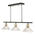 Boyd 3 Light Bar Antique Brass with Glass Shade <br>Antique Brass