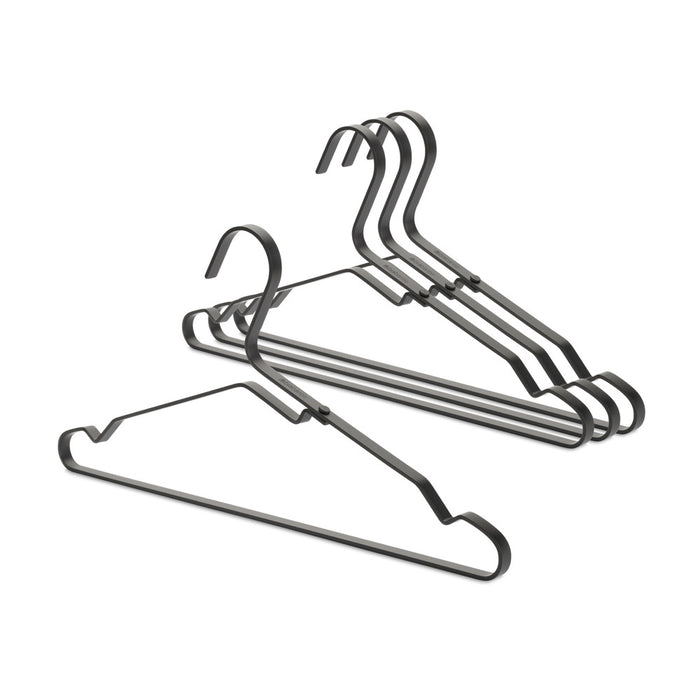 Brabantia Aluminium Clothes Hanger Set Of 4 Black