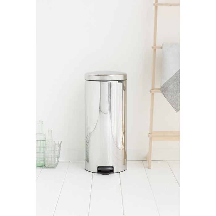 Brabantia NewIcon Pedal Bin 30L Brilliant Steel