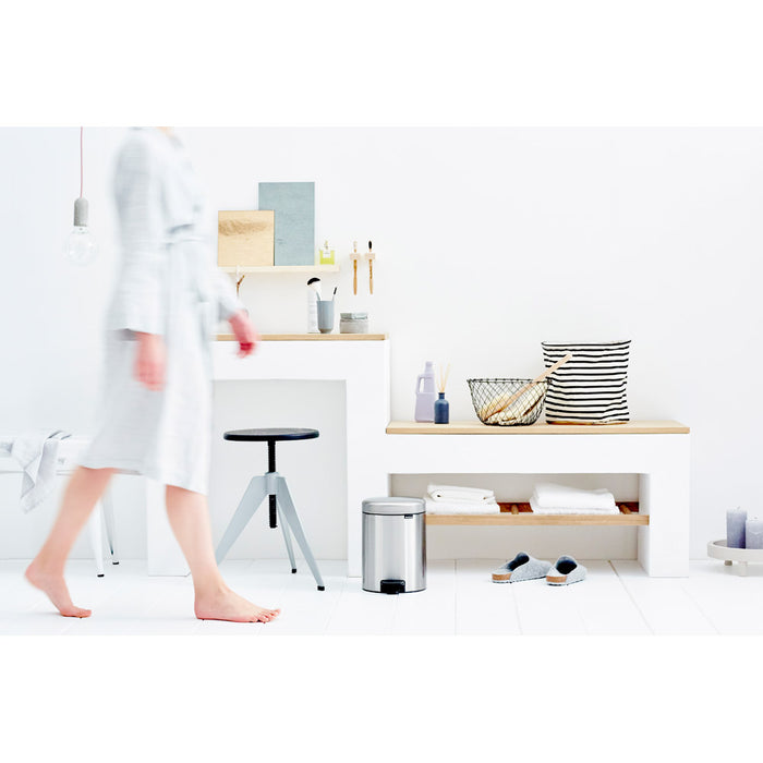 Brabantia NewIcon Pedal Bin 5L Matt Steel