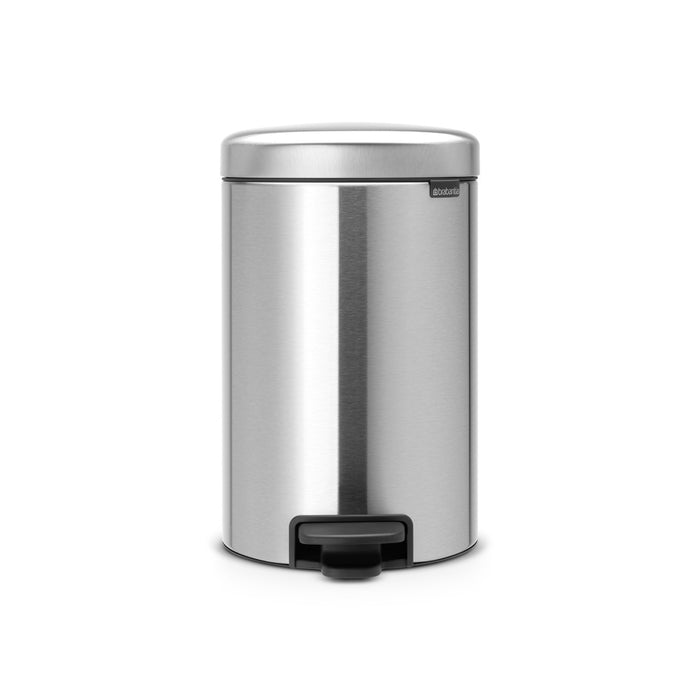 Brabantia Newlcon Pedal Bin 12L Matt Steel