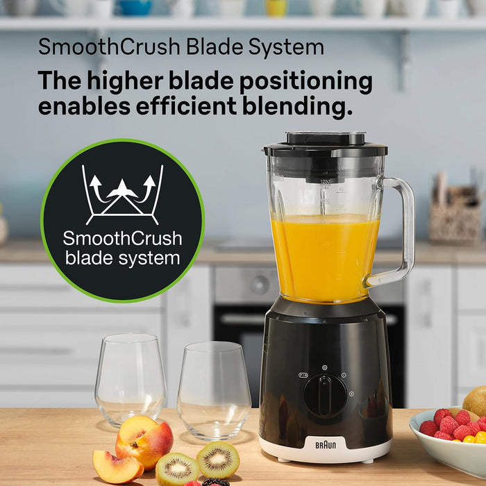 Braun JB1051BK 600W 1.5L PowerBlend 1 Jug Blender Black
